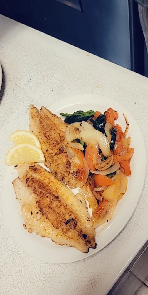 Grilled Catfish with Sauteed Vegetables