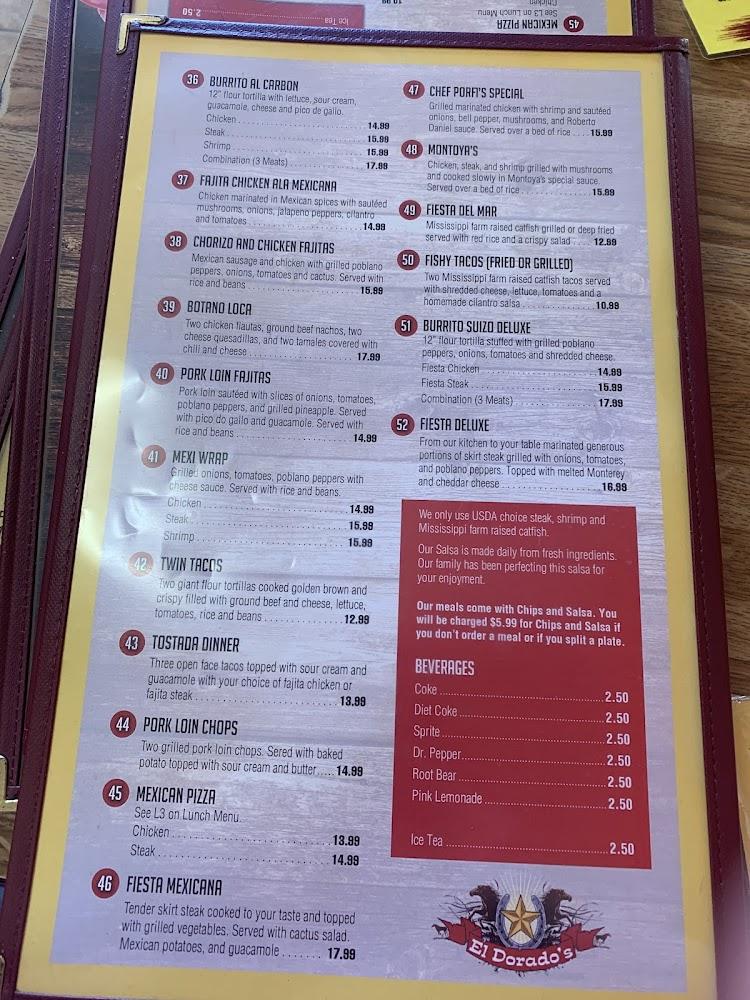 El Dorado Mexican Grill Menu image 3